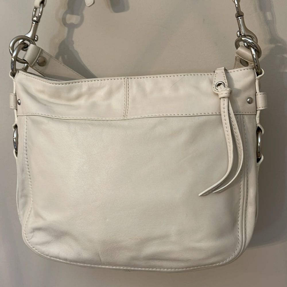Coach Zoe Hobo Shoulder Bag F147007 Pearl Off White Leather - Picture 6 of 17